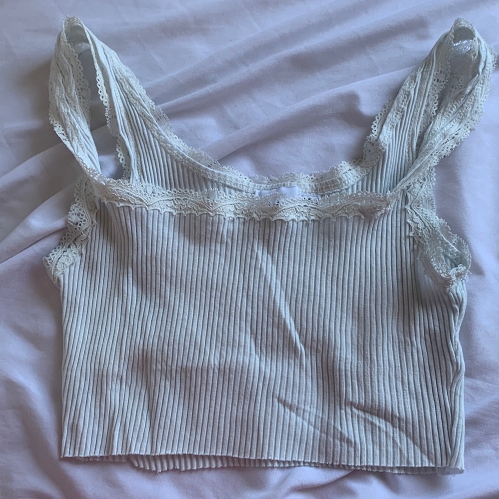 white lace polly tank top